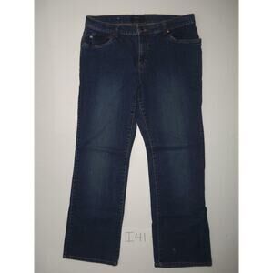 IZOD Blue Jeans Size 14 Straight Leg Stretch Womens -0317i41